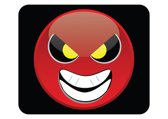 Red Angry Icon or Emoticon