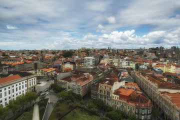 Fototapeta na wymiar View of Porto from Clerigos Tower. Porto, Portugal.