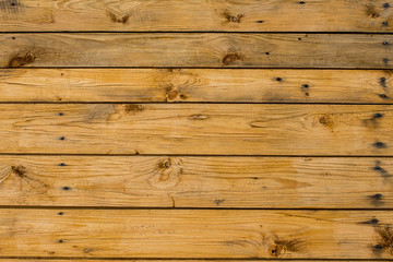 Fototapeta na wymiar Light brown wooden planks, wall, table, ceiling or floor surface.