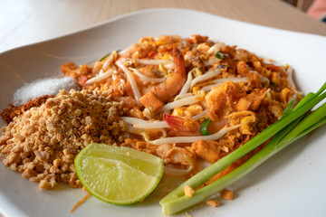 Thai food Pad thai - Stir fry noodles in pad thai style