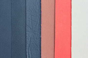 Fototapeta premium Artificial leather variety shades of colors