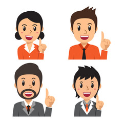 Vector cartoon set of business people