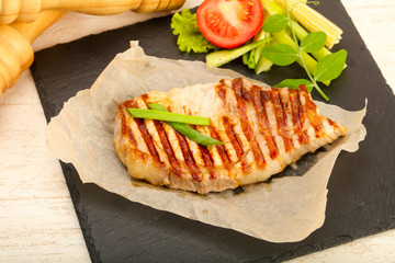Grilled pork cutlet