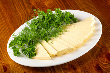 Obraz na płótnie Canvas Suluguni cheese