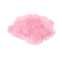 Hand painted pink watercolor texture isolated on the white background. Usable for cards, invitations and more.