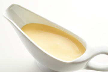 Freshly whisked and blended Hollandaise sauce