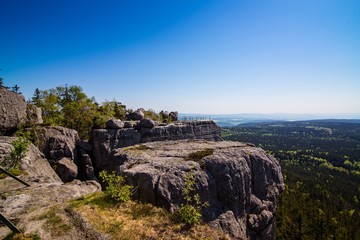 Beautiful view on Szczeliniec Wielki mountain