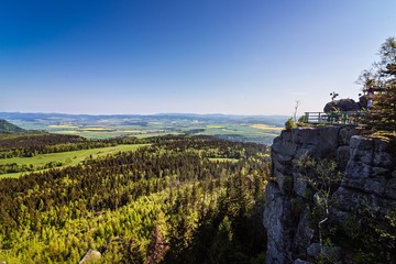 Beautiful view on Szczeliniec Wielki mountain - obrazy, fototapety, plakaty
