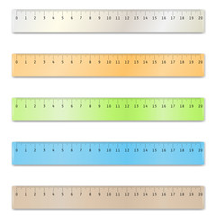 Colorful rulers, vector illustration