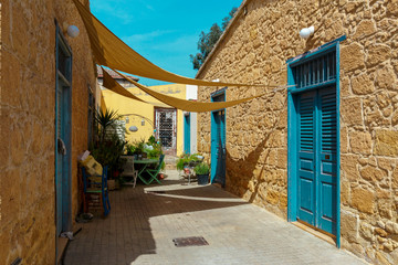 street scene in an old town in Europe