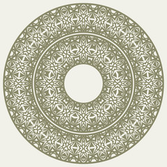 Lacy round ornament, set of two trays, a round geometric ornament for tea or coffee porcelain plate,trays, dishes and souvenirs, can also be used as a background, invitation, greeting card