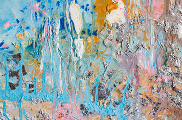 Hand drawn acrylic painting. Abstract background.Liquid acrylic