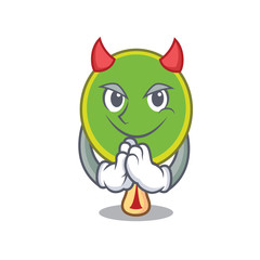 Devil ping pong racket mascot cartoon