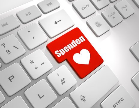 Tastatur mit Spenden-Taste