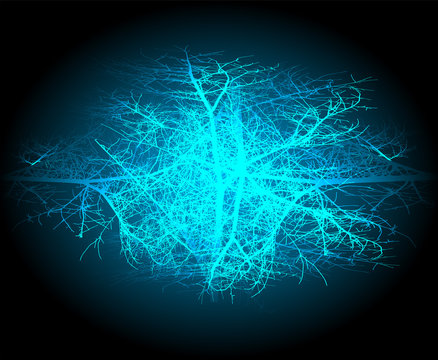 blue root abstract background