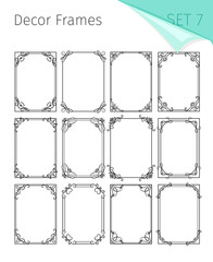 Decorative vintage floral frames