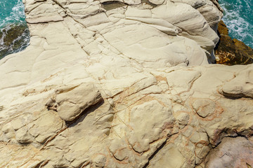 View of a rocky coast in the morning