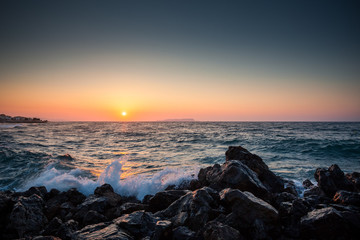Obraz premium Sea view at sunset