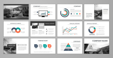 Fototapeta na wymiar Presentation templates for corporate booklet