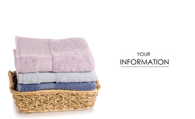 A stack towel in basket pattern
