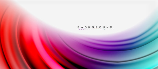 Blurred fluid colors background, abstract waves lines, vector illustration