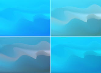 Soft and smooth blue lines minimalist concept background.