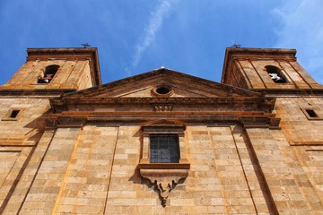 San Juan Bautista church in Casas Ibanez village, Spain.