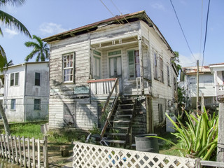 rundown house in Belize City