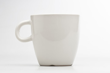 Elegant tea or cafe white blank mug