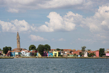 Fototapeta premium Burano Island Burano island with leaning bell tower