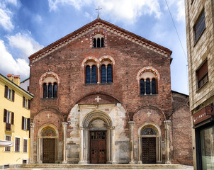 Fototapeta na wymiar San Simpliciano basilica in Milan, Italy