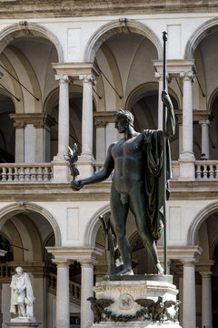 Statue of Napoleon in Pinacoteca di Brera in Milao