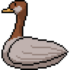 vector pixel art duck