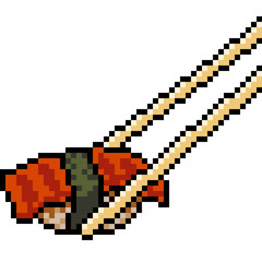 vector pixel art sushi eat