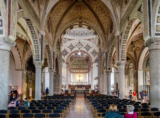 Fotobehang Church Santa Maria delle Grazie in Milan, Italy © Jaroslav Moravcik