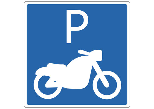 Schild Motorradparkplatz