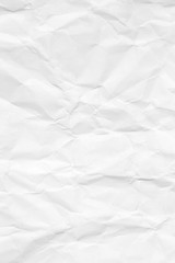 Texture of crumpled white paper. Background for various purposes.