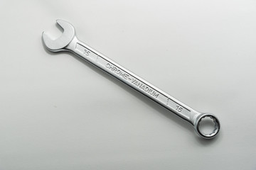 Spanners on white background