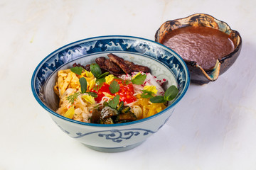 Crab poke with sauce