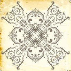 Vector baroque of vintage elements for design. 