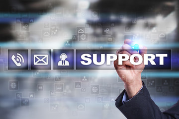 Technical support. Customer help. Business and technology concept.