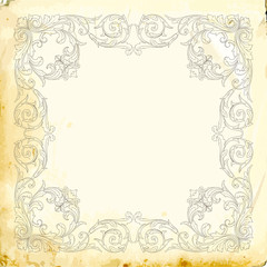 Vector baroque of vintage elements for design. 