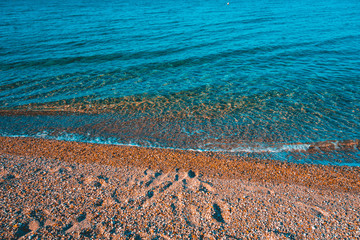 beach with small little waves