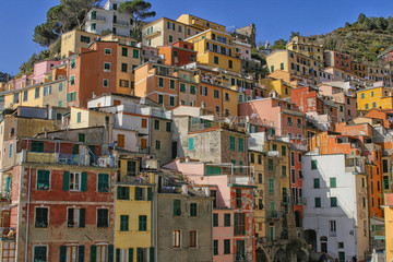 Fototapeta na wymiar Riomaggiore colorful town