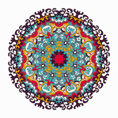 Ornament beautiful pattern with mandala vector illustration