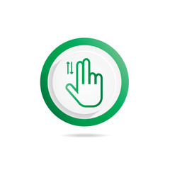 Obraz premium Hand Gesture icon Two fingers,sliding