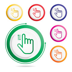 Obraz premium Hand Gesture icon sliding up down