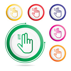 Hand Gesture icon Two fingers,sliding