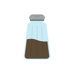 Salt and pepper shaker vector illustration. Seasoning for cooking, isolated on a white background.