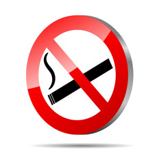 No smoking 3d sign